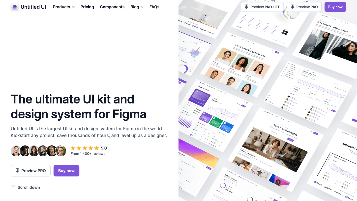 Preview of Untitled UI - Figma UI kit and design system